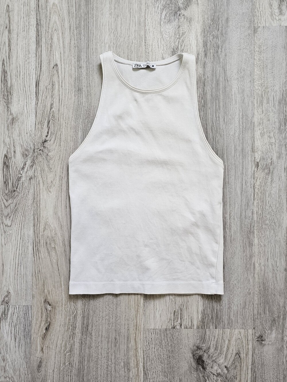 Zara Basic Plain White Tank Top